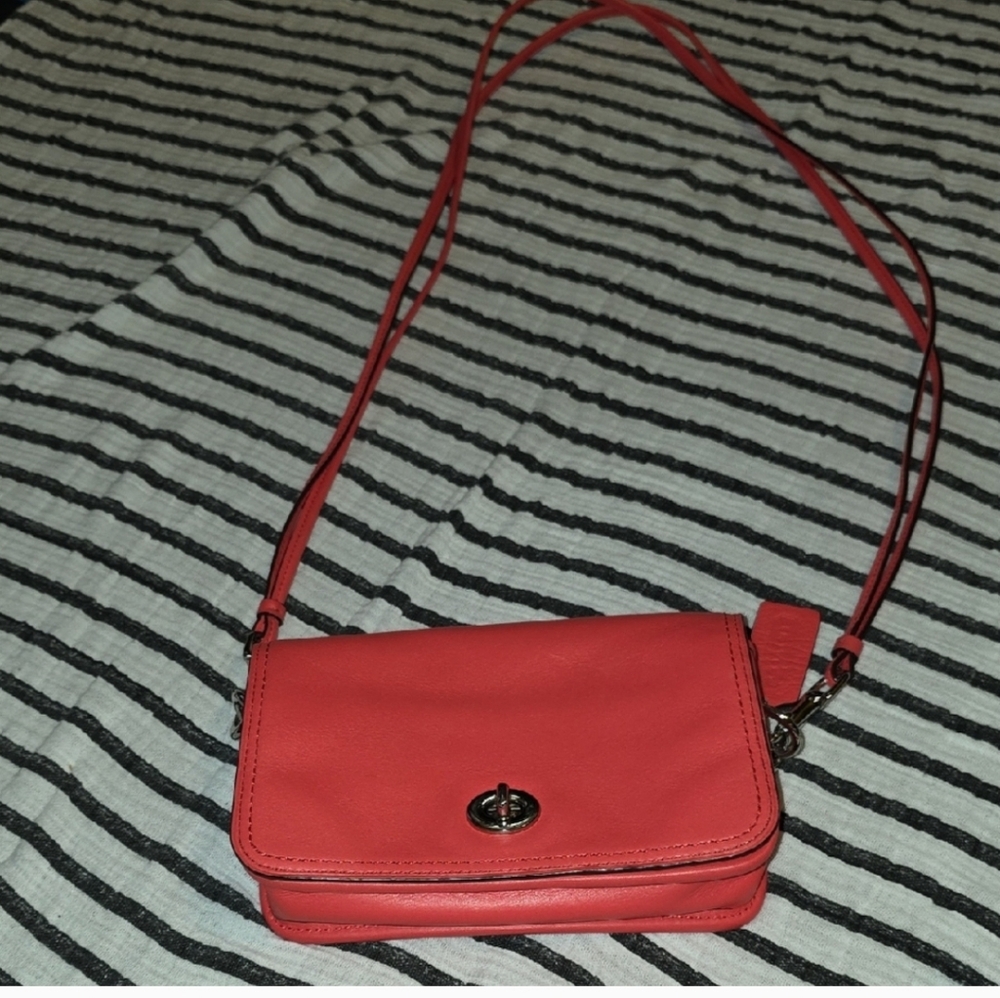 Coach Red Crossbody Bag with Tassel - Picture 10 of 10
